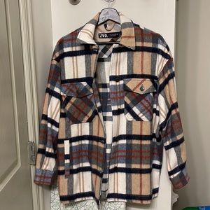 Zara plaid shacket